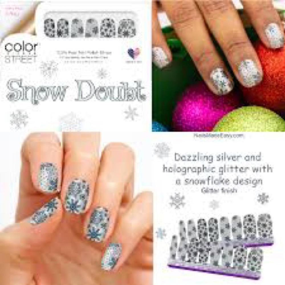 Snow doubt, color street nail strips